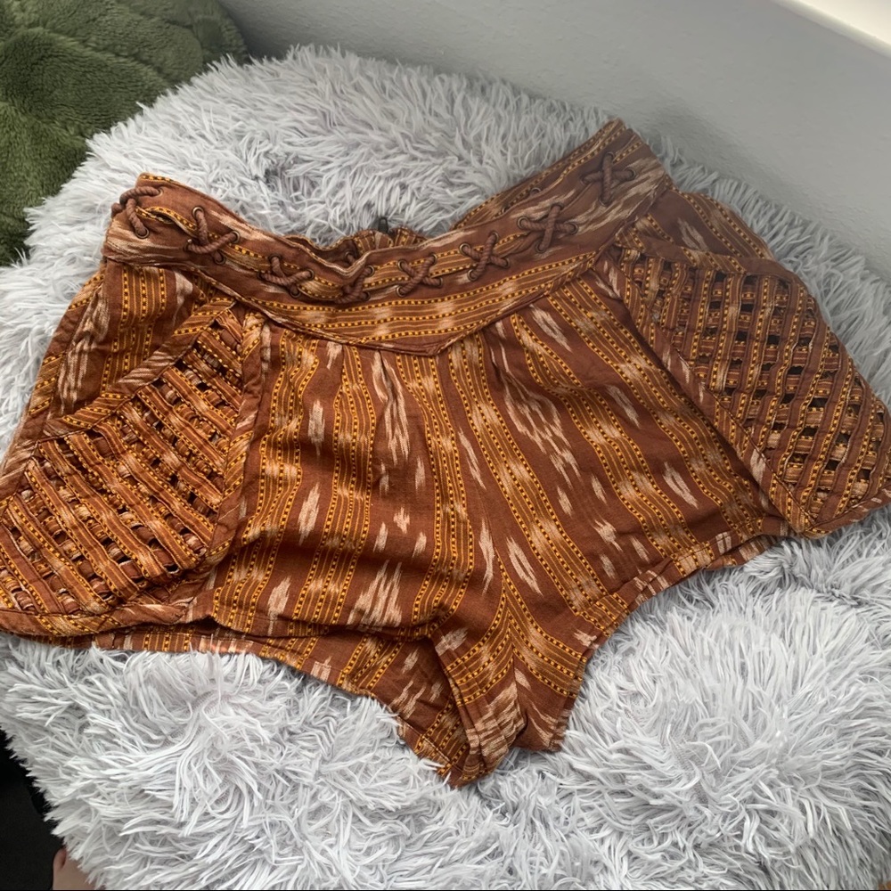 BoHo woven rope shorts